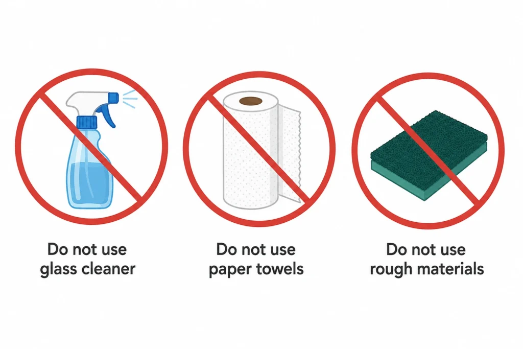 How to Clean a Laptop Screen Safely (2026) 4 Items to avoid when cleaning a laptop screen: glass cleaner, paper towels, scrub pads