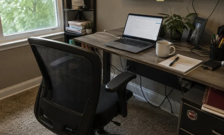 Person working at a desk in one of the best budget office chairs
