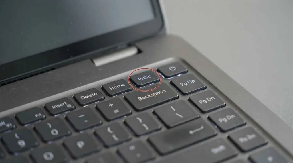 How To Screenshot On A Dell Laptop (Every Method Explained) 2 Print Screen key location on a Dell laptop keyboard