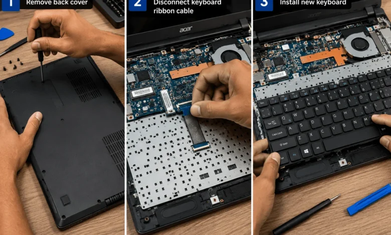 Laptop Keyboard Guide: Types, Fixes and Buying Tips 1 Membrane keyboard dome versus scissor-switch mechanism in a laptop keyboard