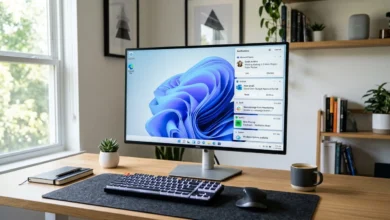 Windows desktop showing multiple notifications before the user learns how to turn off Windows notifications