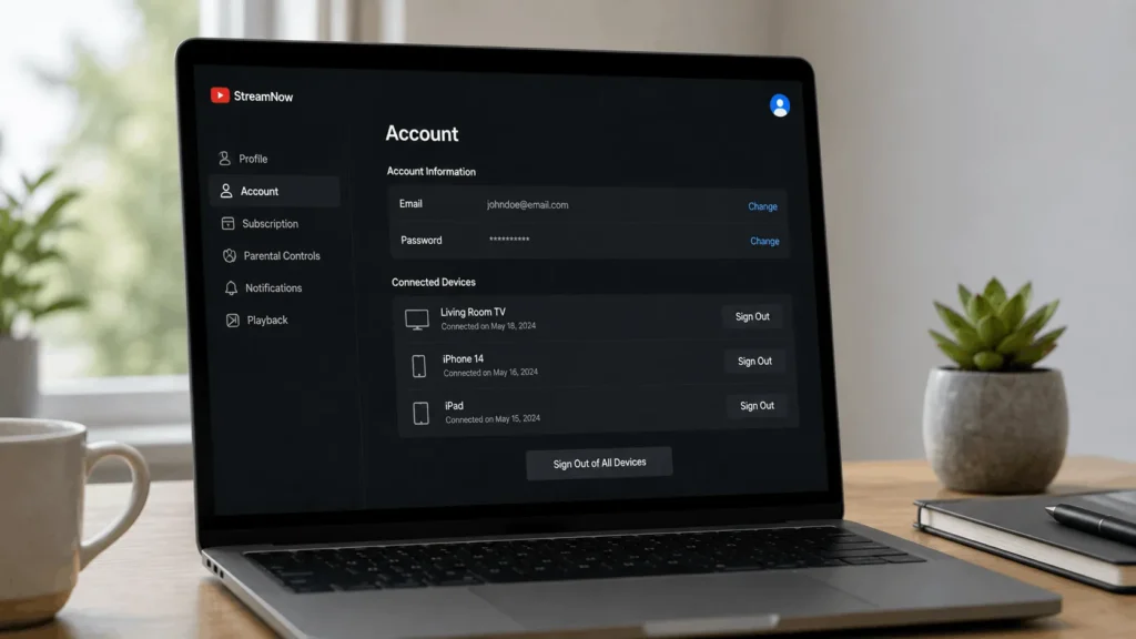 How to Sign Out of Netflix on Your TV (Every Method) 4 Netflix account device list used to sign out of Netflix on TV without physical access
