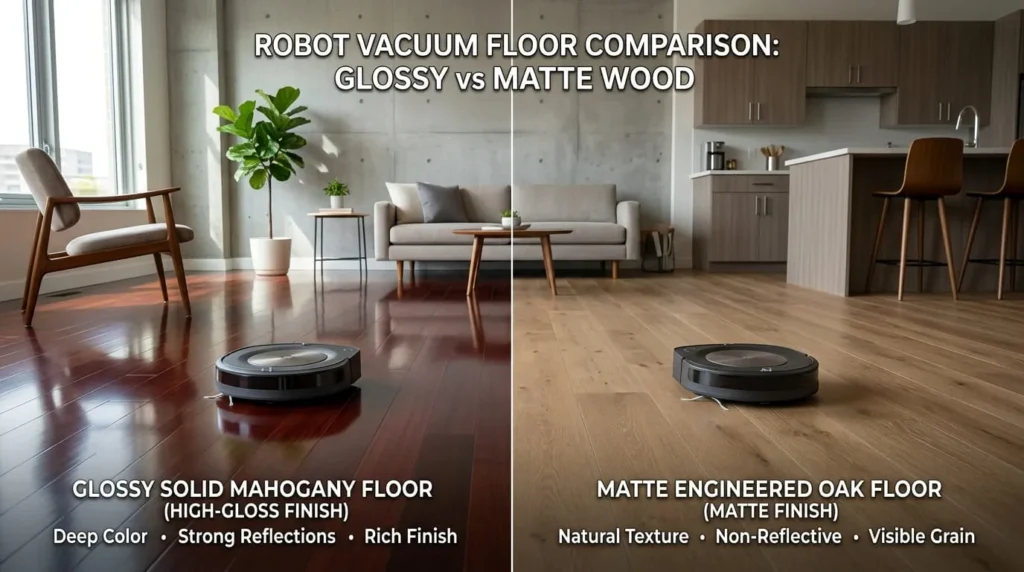 Best Robot Vacuum for Hardwood Floors: Top Picks and Buyer Guide 4 A high-performance robot vacuum operating smoothly across different wood floor finishes.