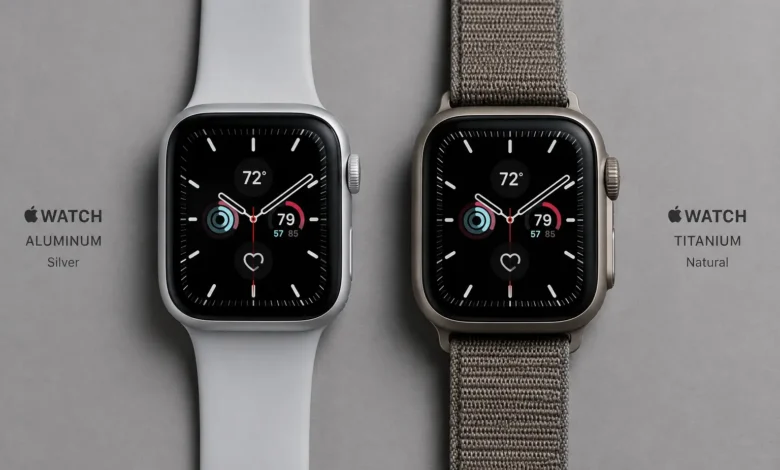 Aluminum vs Titanium Apple Watch: Which One Should You Buy? 1 Aluminum and titanium Apple Watch side-by-side comparison.