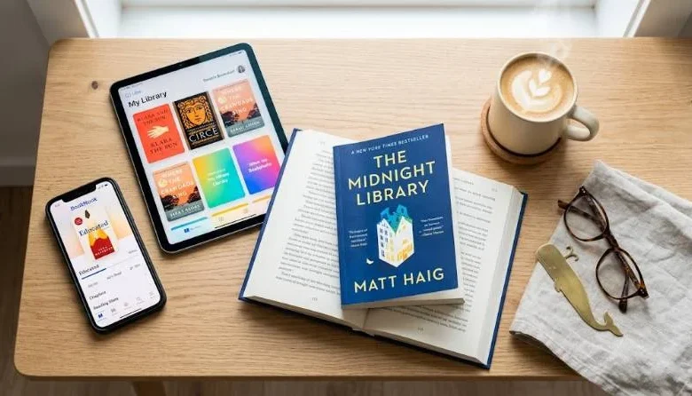 Best Apps For Reading: Top Picks For Every Type oF Reader 1 Smartphone and tablet displaying the best apps for reading next to a paperback book and coffee