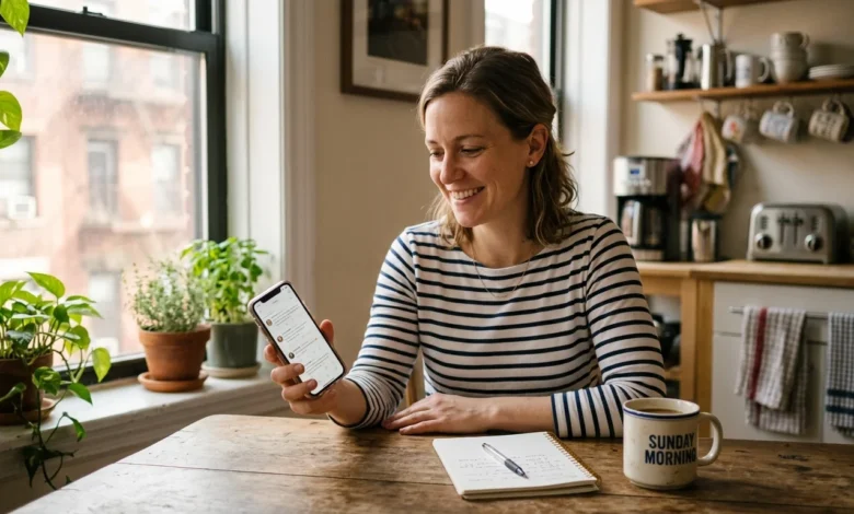 Twitter Alternatives in 2026: Which One Fits You? 1 Woman comparing Twitter alternatives on her phone at a kitchen table