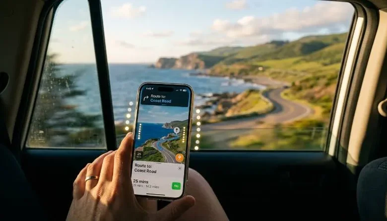 Motion Sickness Dots on iPhone: How Vehicle Motion Cues Work 1 Motion sickness dots iphone feature displayed on a phone screen during a car ride
