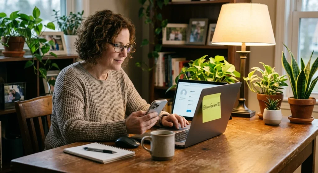 Twitter Alternatives in 2026: Which One Fits You? 4 Woman setting up a profile on one of the newer Twitter alternatives