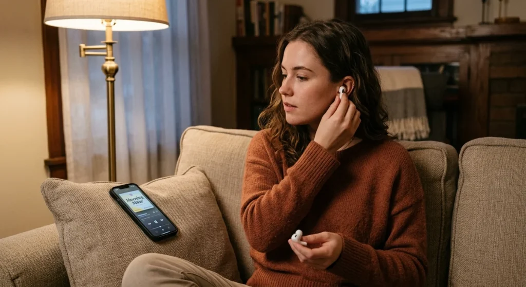 Why Is One AirPod Louder Than the Other? Causes and Fixes 2 Swapping earbuds between ears to test why is one AirPod louder than the other