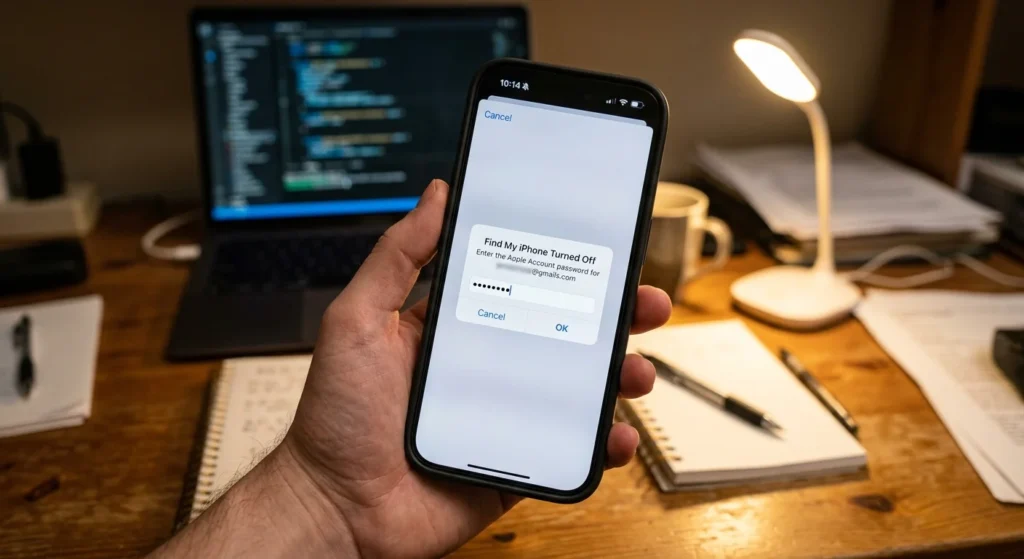 How to Turn Off Find My iPhone (3 Easy Ways) 2 iPhone asking for an Apple Account password while you turn off Find My iPhone