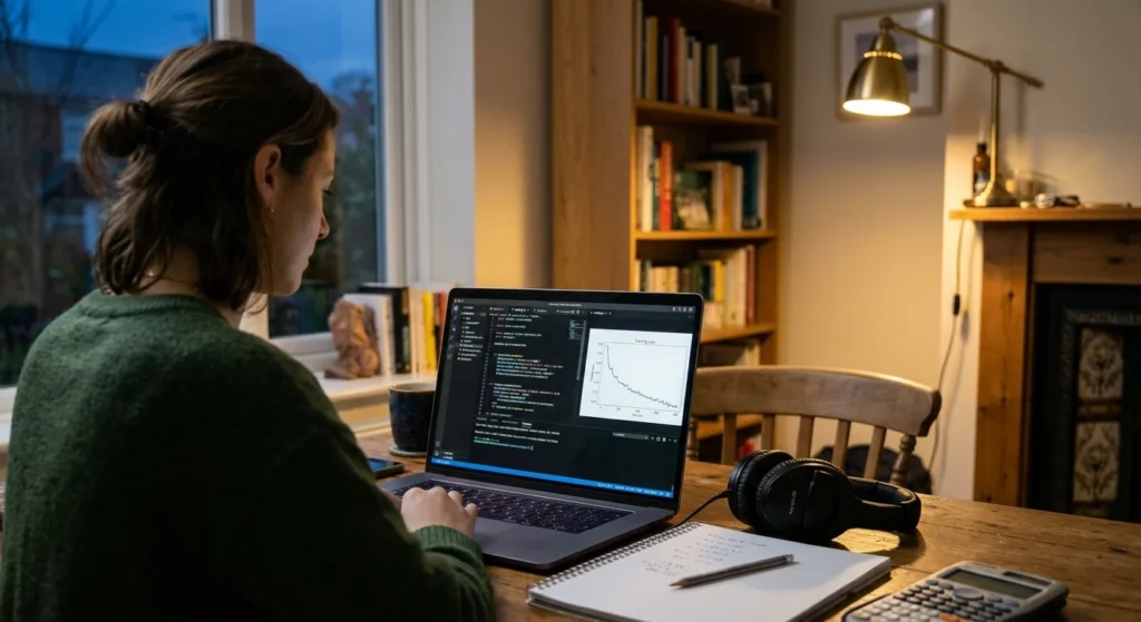 What Is a Neural Network? A Plain-English Explanation 3 Developer watching a neural network training run as the loss curve falls