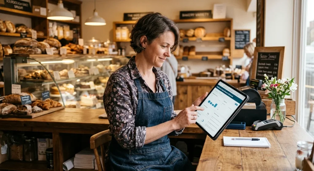 How to Polish Online Presence: 9 Steps That Work 4 Small business owner checking her profile to polish online presence