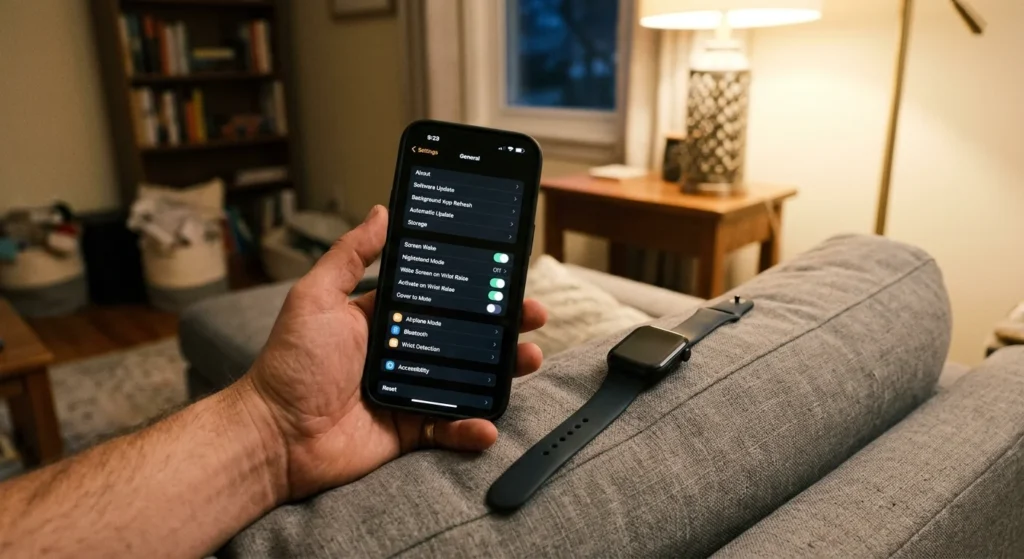 How to Reset Apple Watch: 3 Easy Methods 3 iPhone Watch app screen used to reset Apple Watch remotely