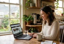 Woman reading a cookie consent banner to learn what is a cookie on a website
