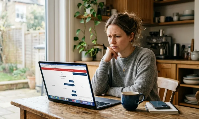 Why Is ChatGPT Not Working? 10 Fixes to Try Right Now 1 Woman at a laptop wondering why is ChatGPT not working after an error message appears