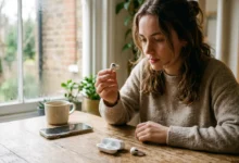 Person inspecting an AirPod to find out why is one AirPod louder than the other